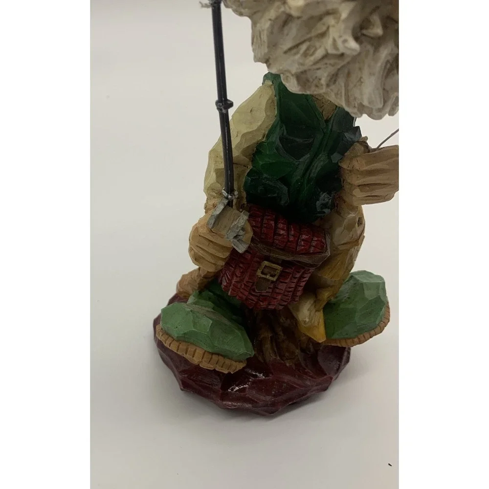 Vintage Bearded Fisherman Grandpa Bobblehead with Fishing Pole